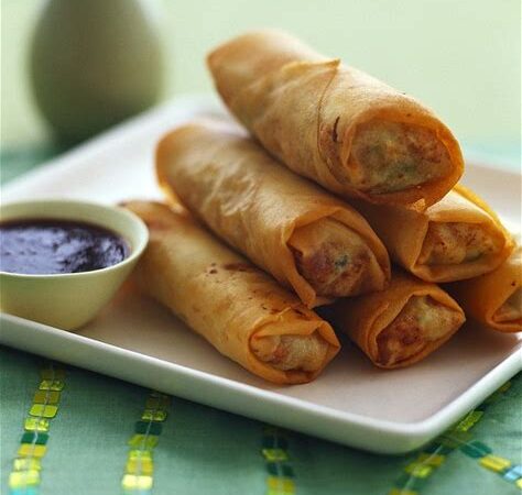 cRISPY BEEF SPRING ROLLS